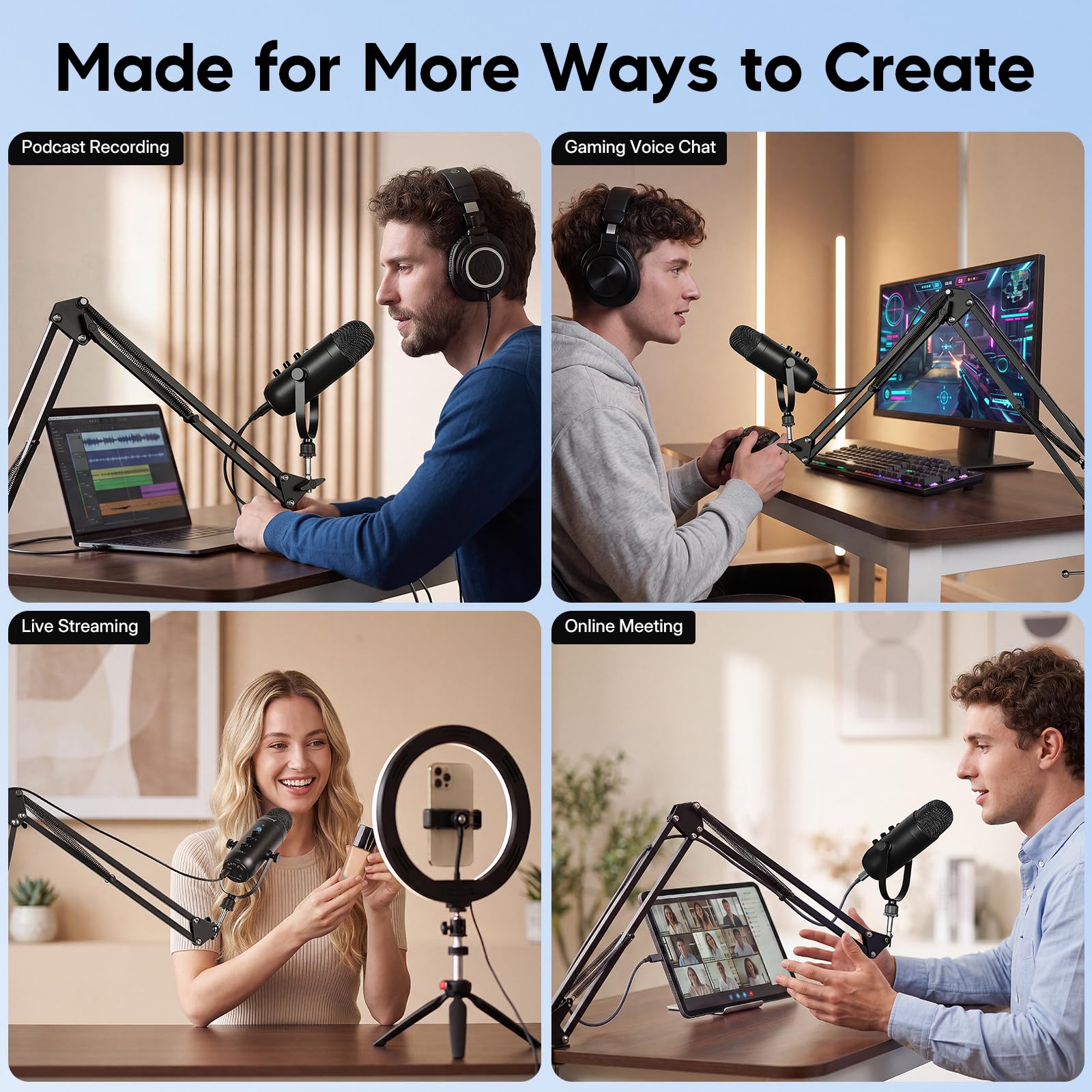 zealsound Podcast Microphone - Clear Audio -8