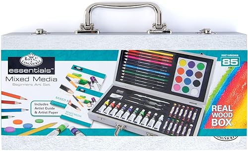 Miniatura 2 de Royal & Langnickel Essentials - Juego de arte de caja para principiantes de 85 piezas de medios mixtos