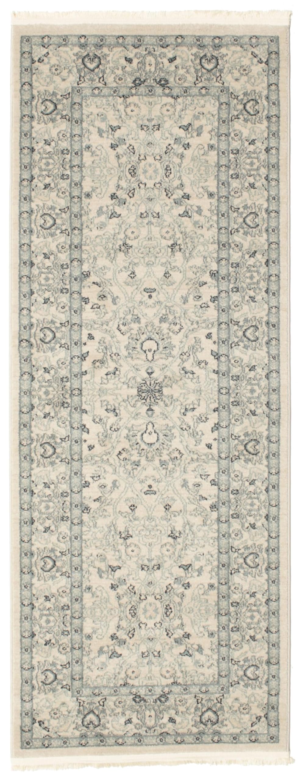 Tapis RugVista Ziegler Michigan 200x300 Cm - Laine Artificielle, Poil Moyen, Beige/vert | Pour Salon, Salle à Manger, Chambre