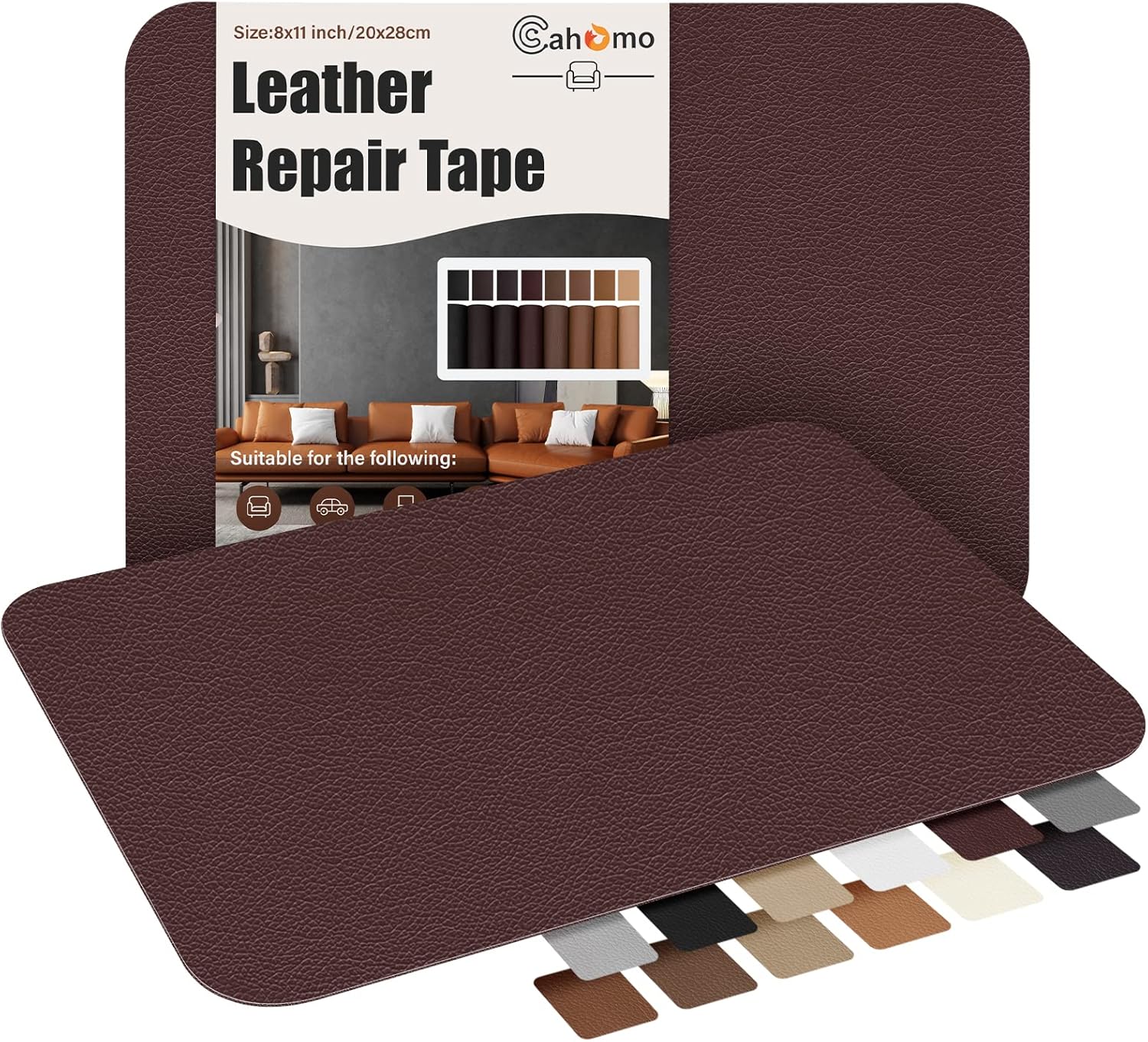 Cahomo SelfAdhesive Leather Repair Patches,8x11 inch