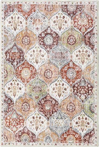 Miniatura 6 de Lahome Alfombras marroquíes con diseño enrejado para cocina, antideslizante, 2 x 3 pulgadas, lavable, para entrada interior, ultrafina, suave,