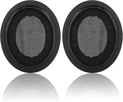 Replacement Ear Pads Cushion Cover with Protein Leather & Memory Foam for Razer Nari, Ultimate, Essential, Kraken Kitty, Kraken Tournament Edition Headset ONLY Oval (Black)