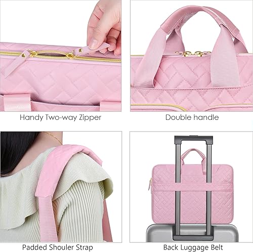 Miniatura 5 de Lacdo Bolsa de hombro para laptop de 15 a 15.6 pulgadas para portátil Acer HP Dell ASUS de 15-15.6 pulgadas, Acer Aspire, HP Pavilion, Dell