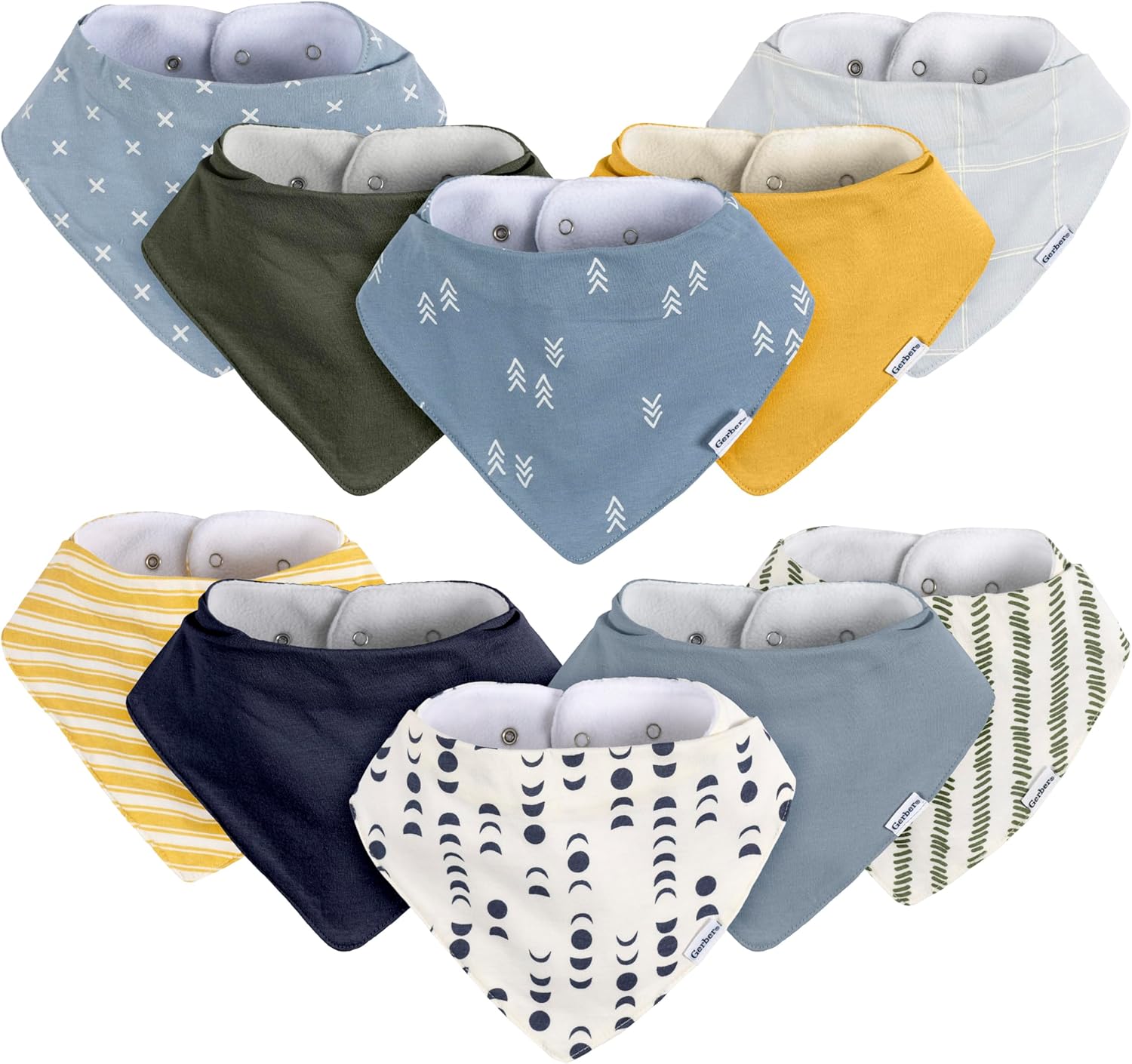 Gerber Unisex Baby Bandana Bibs