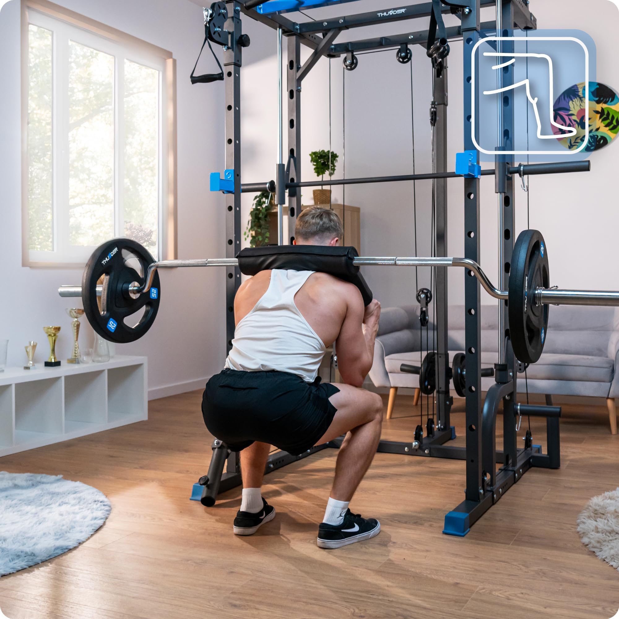 THUNDER : Station de Musculation complète – Power Tower, Machine Smith, Home Gym