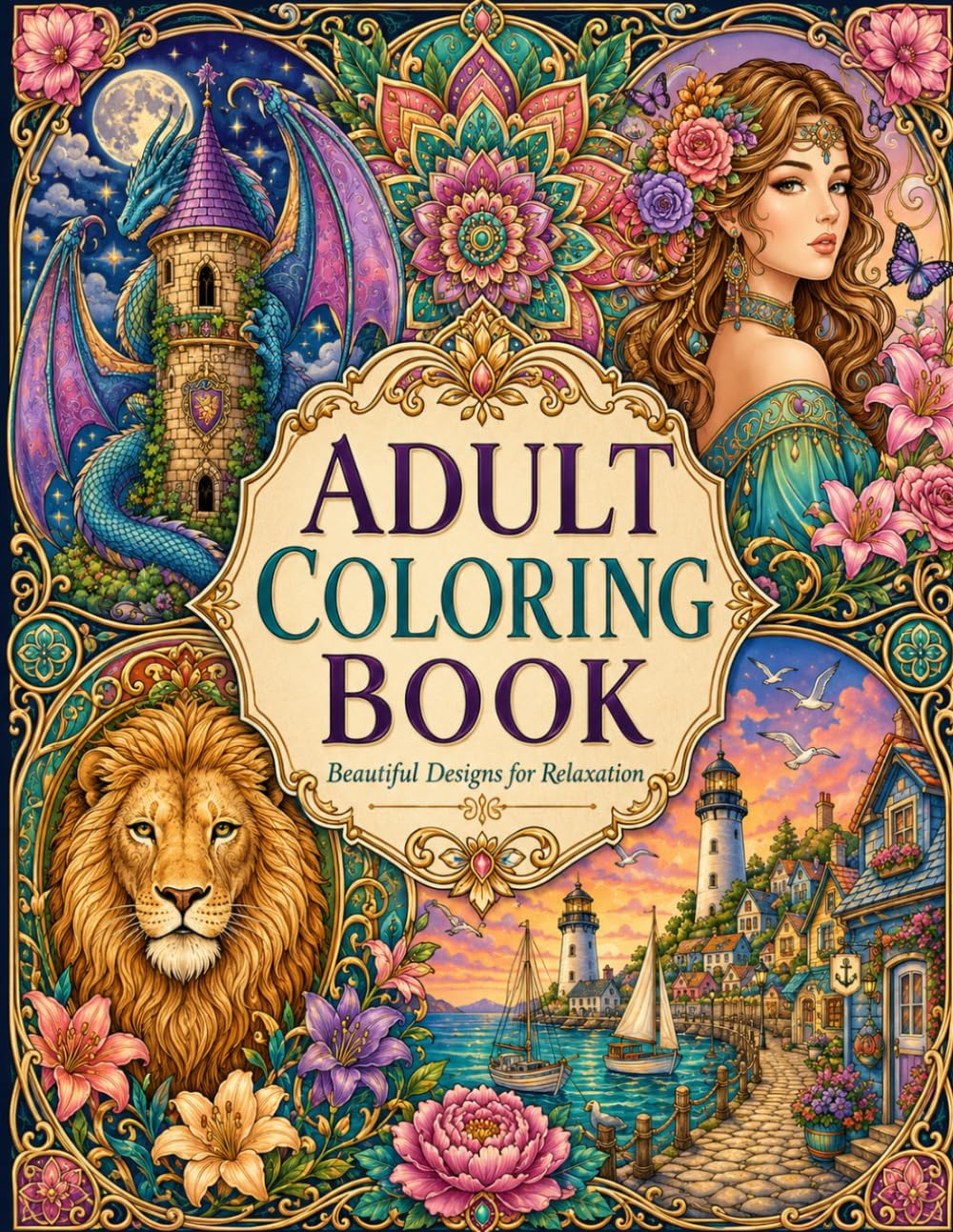 Adult Coloring Book: Beautiful Designs for Relaxation