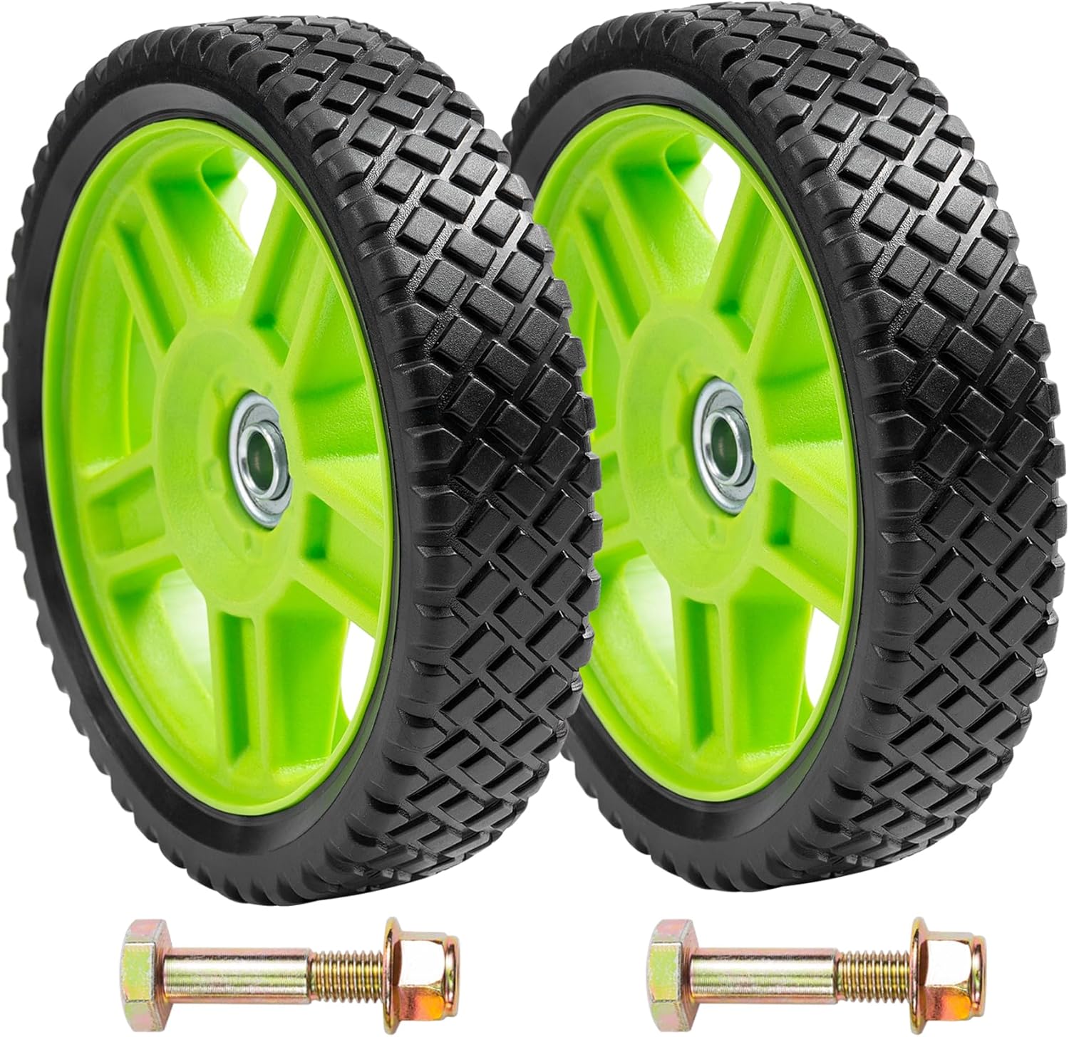Saiyugty 2 Pack 8 x 1.75 Lawn Mower Wheels Kit for Push