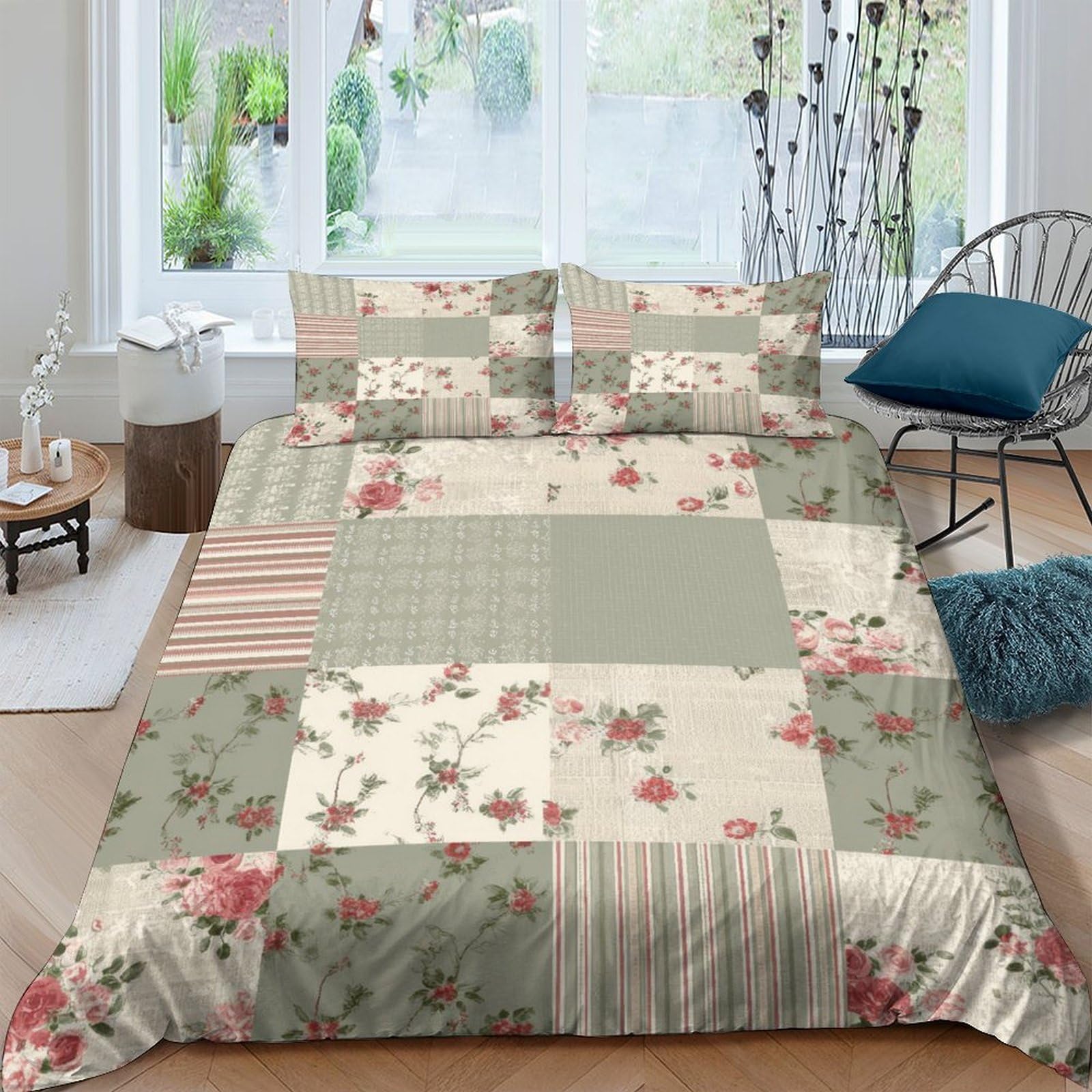 Parure de lit microfibre résistante 3D imprimée fermeture éclair pratique