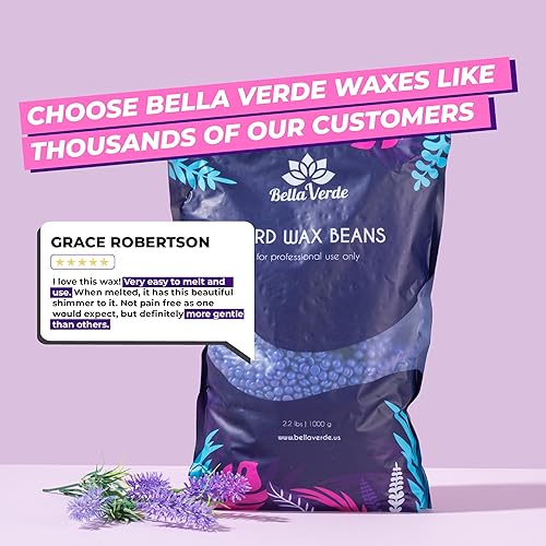 Miniatura 10 de Bella Verde Granos de cera de 1.76 libras, fabricados en Italia, cuentas de cera dura para mujeres y hombres, cera caliente para piernas brasileñas,