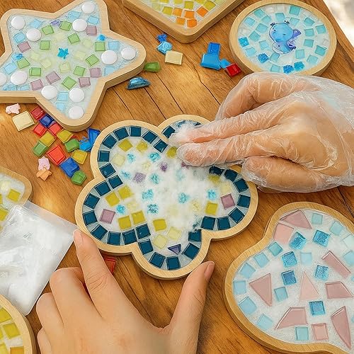 Miniatura 7 de WAN2TLK Lechada de cristal de mosaico blanco 14.11 oz, herramientas de mosaicos, sin necesidad de añadir agua, calafateo directo, sellador de