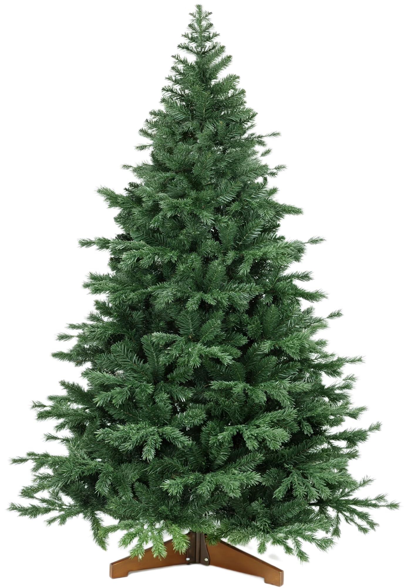 Albero di Natale | Albero di Natale Artificiale 210cm, 1186 Punte mix Realistico di PE+PVC Montaggio Rapido Pieghevole Riutilizzabile, Abete Realistico Struttura in Metallo e Base in Legno per Interni