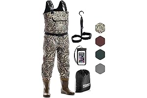 Foxelli Camo Neoprene Chest Fishing Waders: Waterproof Protection for Outdoor Adventures