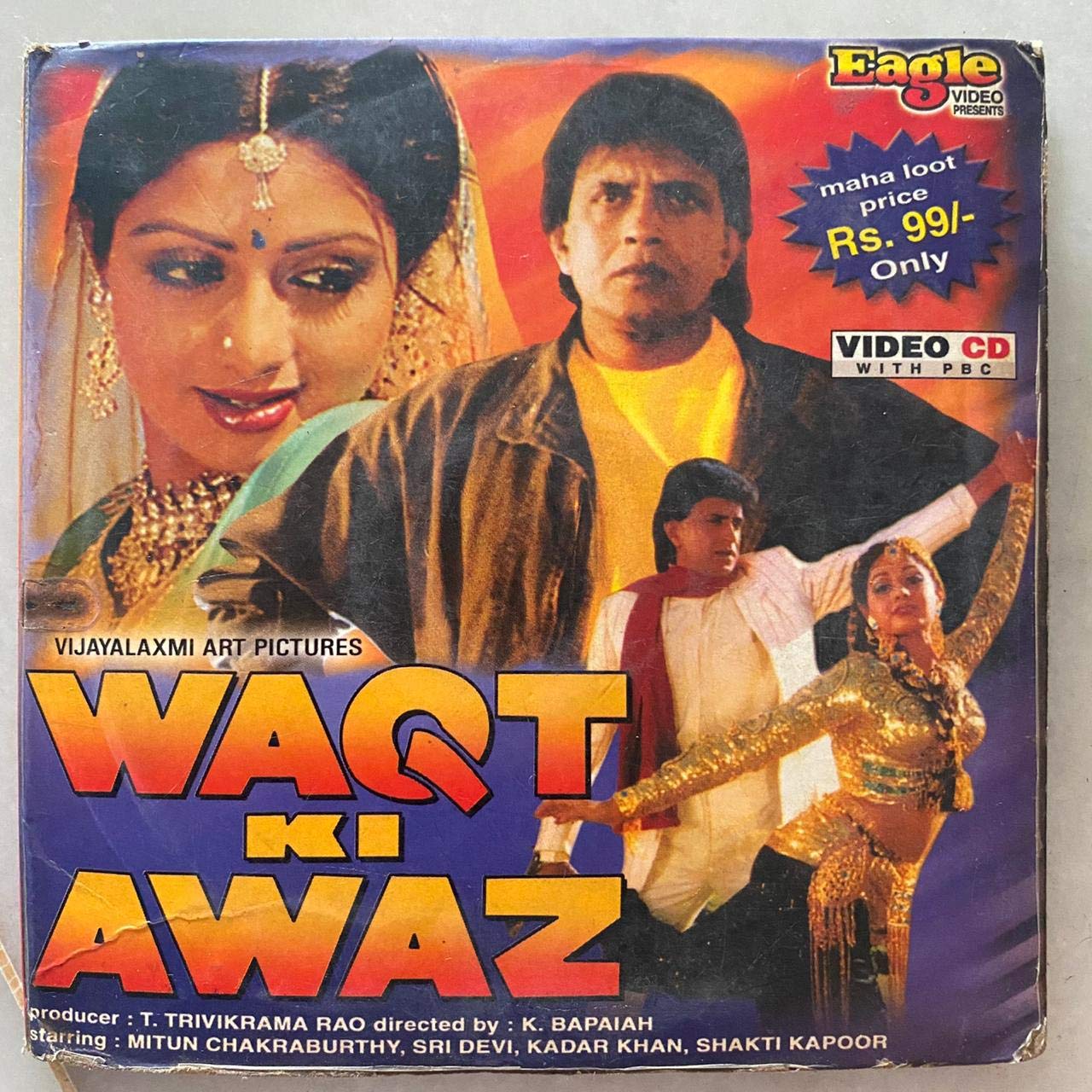 Waqt Ki Awaz Mithun Chakraborty, Sridevi, Kader Khan, Shakti Kapoor