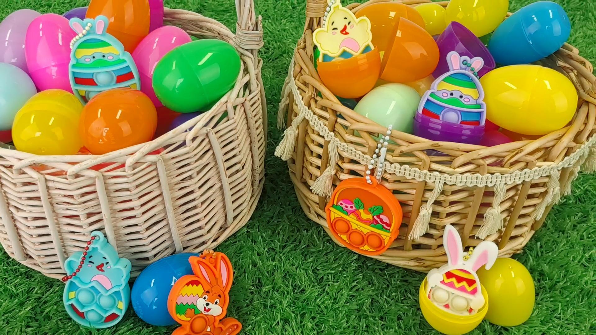 Huevos De Pascua Sorpresa Con Juguetes Fidget - Pack De 24 Huevos Rellenos Para Búsquedas, Regalos Y Decoración