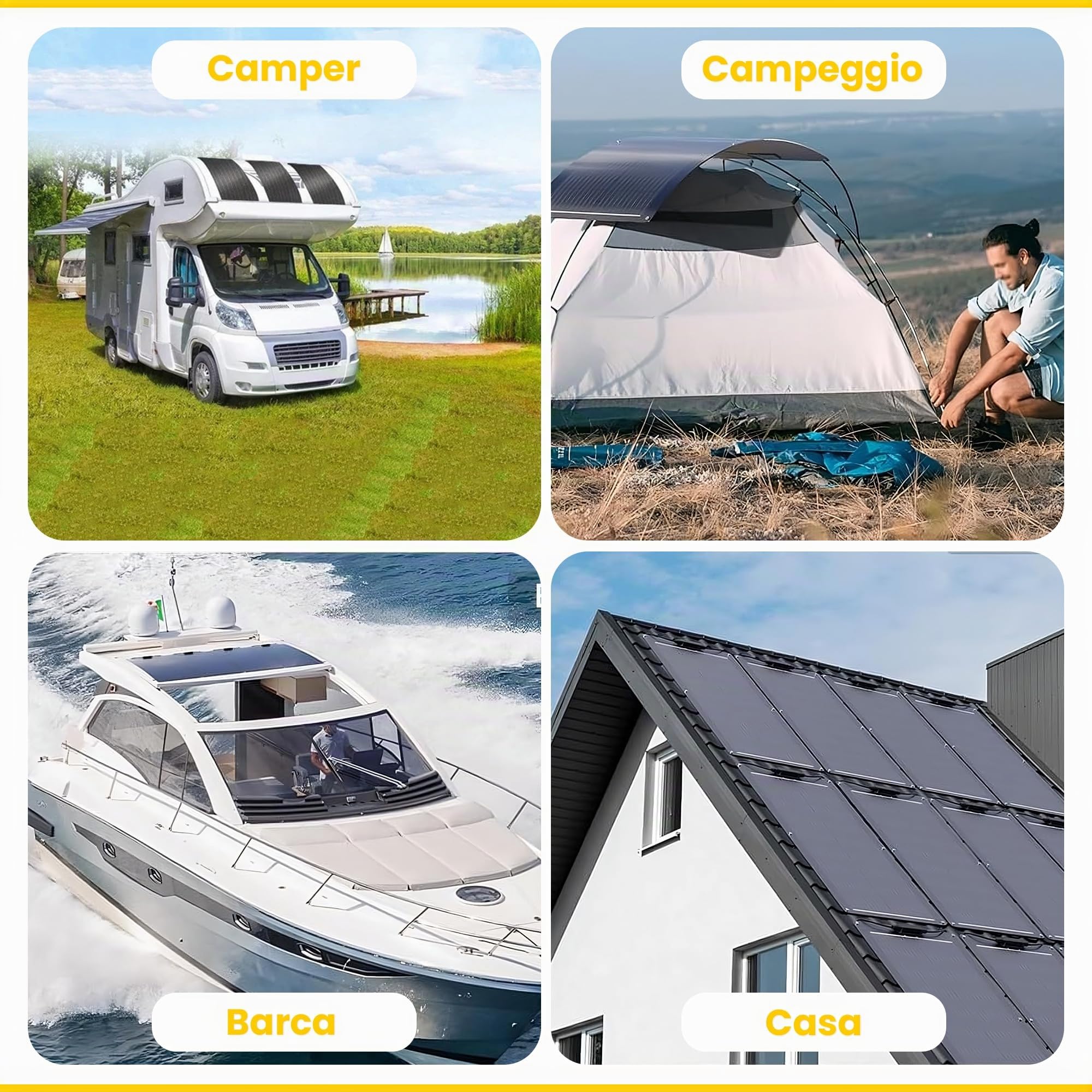Offgridtec PCB-ETFE - Pannello solare semiflexibles 36 V 50 W per camper