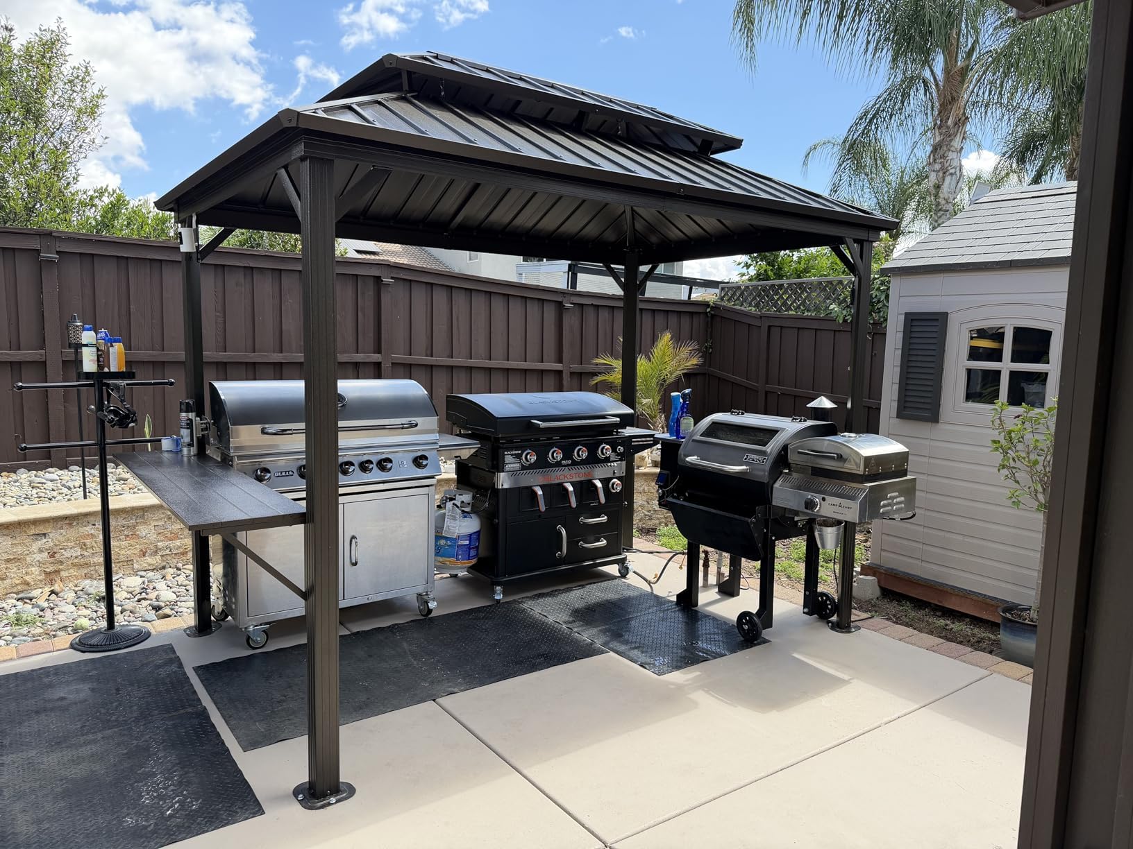 Amazon.com : PURPLE LEAF Outdoor Patio Hardtop Grill Gazebo 6' x 8