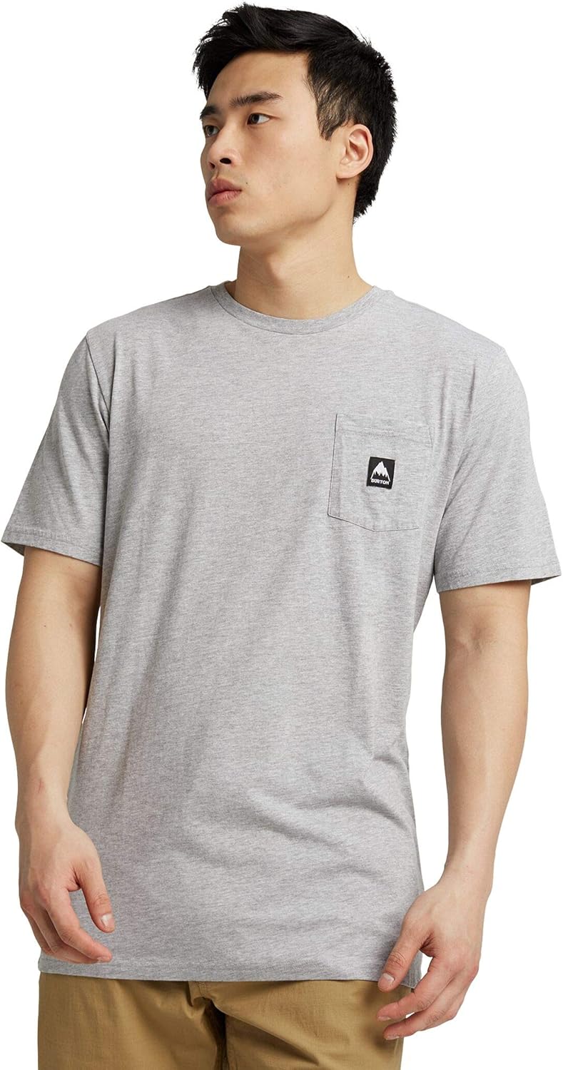 Burton Colfax 100% Cotton Short Sleeve T-Shirt Gray Heather XX-Small