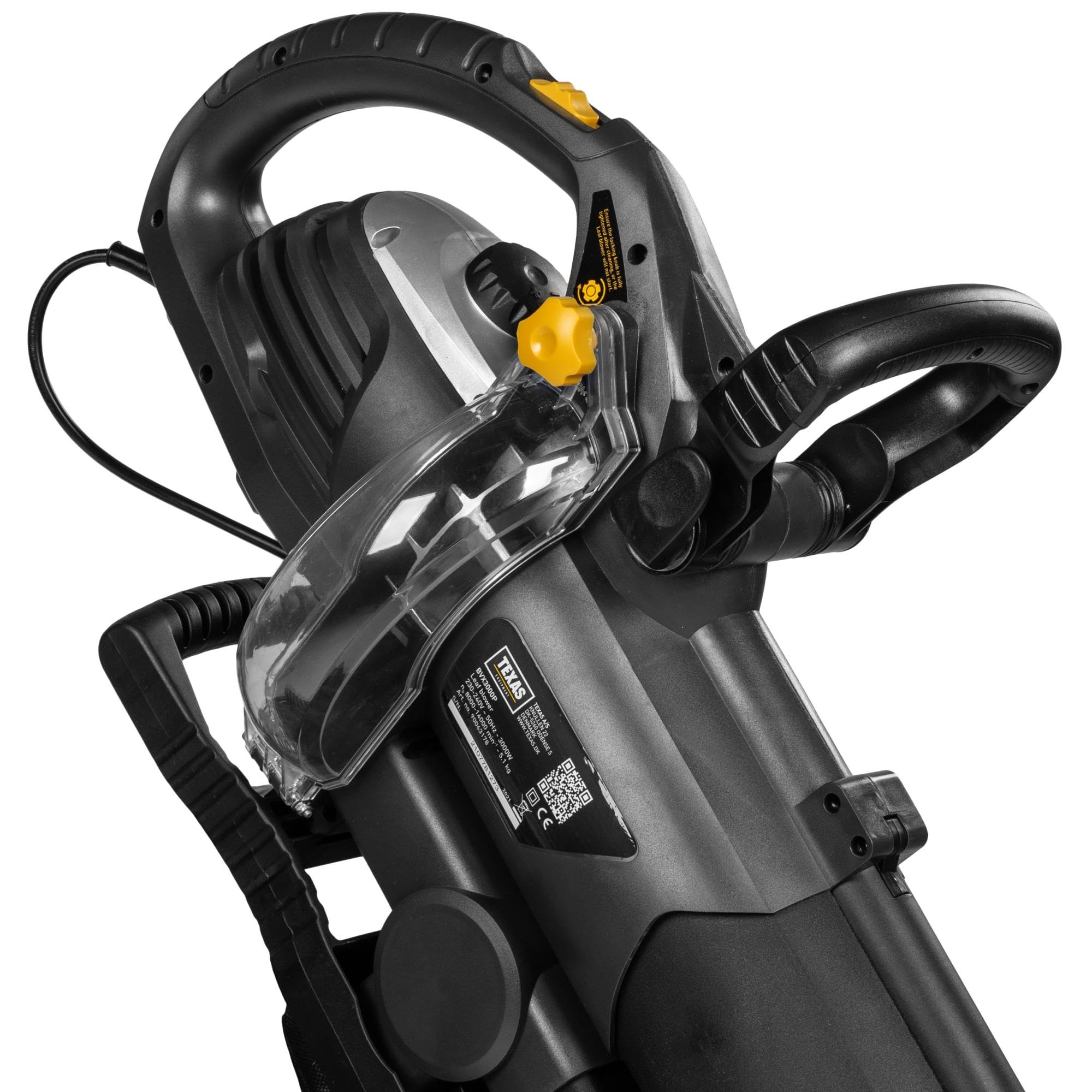 Souffleur aspirateur broyeur de Feuilles électrique 3000W 840m3/h Couteau Aluminium TEXAS BVX3000P