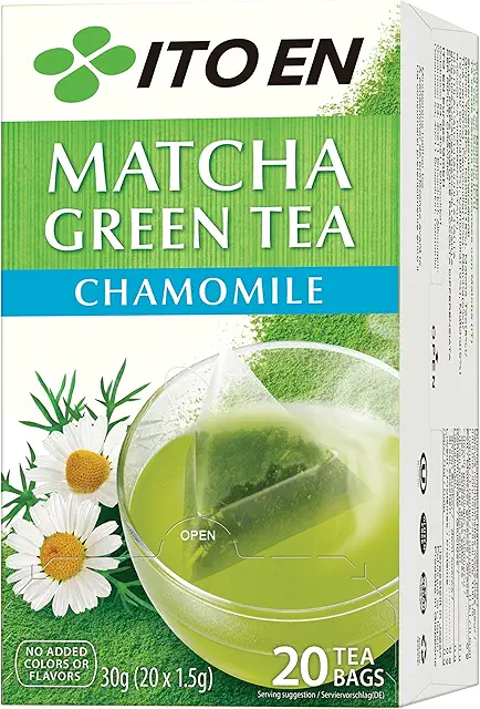 ITO EN Matcha Green Tea Chamomile Teebeutel - 20 x 1,5 g - Matcha Grüntee Stillzeit
