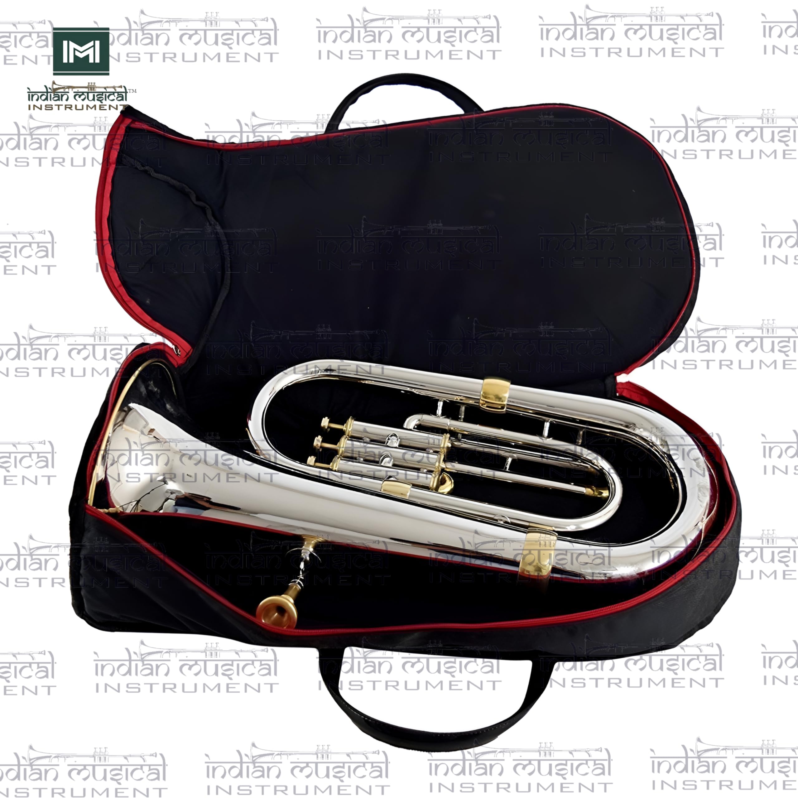 M.J Euphonium 3 Valve Nickel Brass Bb Pitch for Beginner, Student and Professionals with Deluxe Hard Carry Case,and Mouthpiece - Image 5