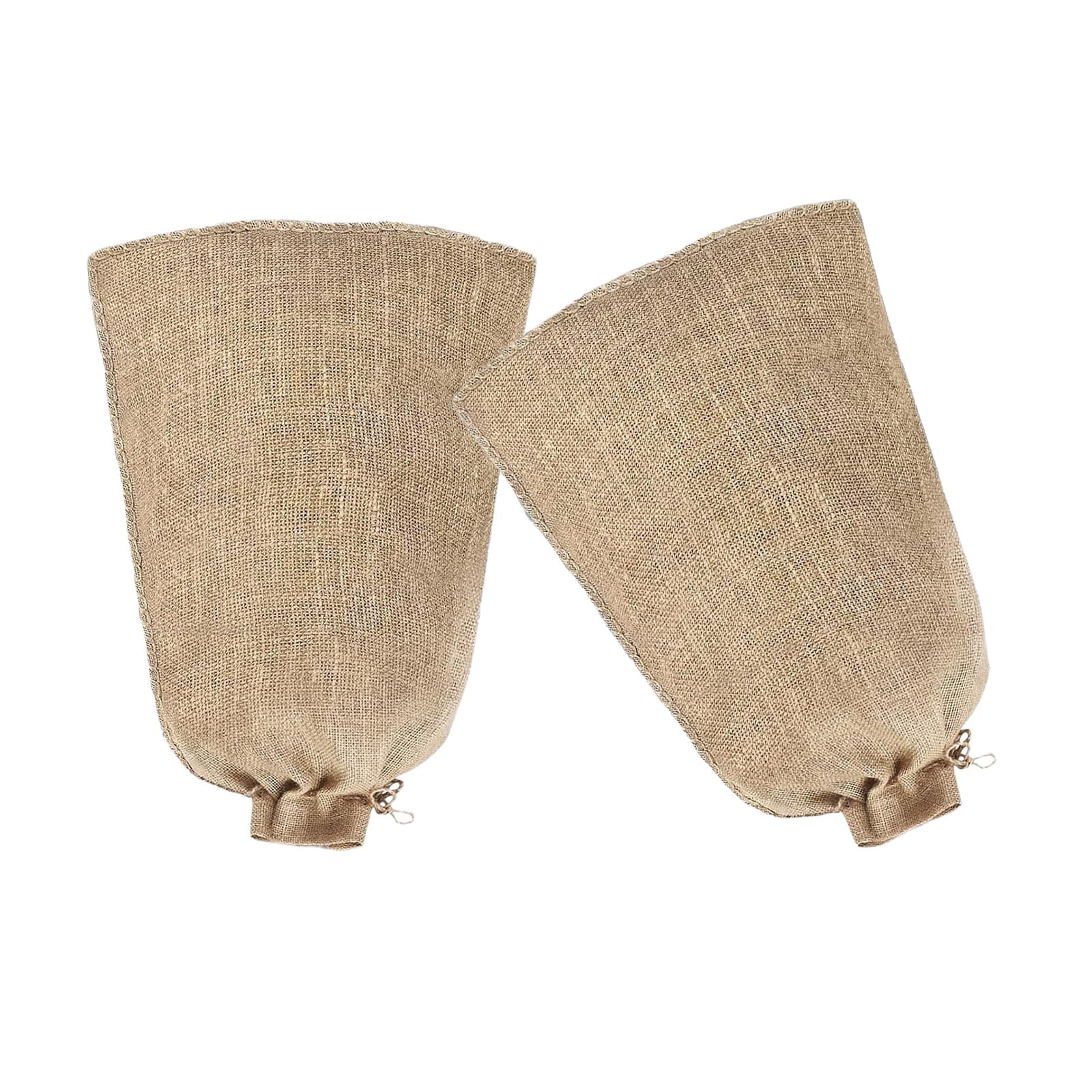 Housse en toile de jute pour plantes d'hiver avec cordon pour arbustes