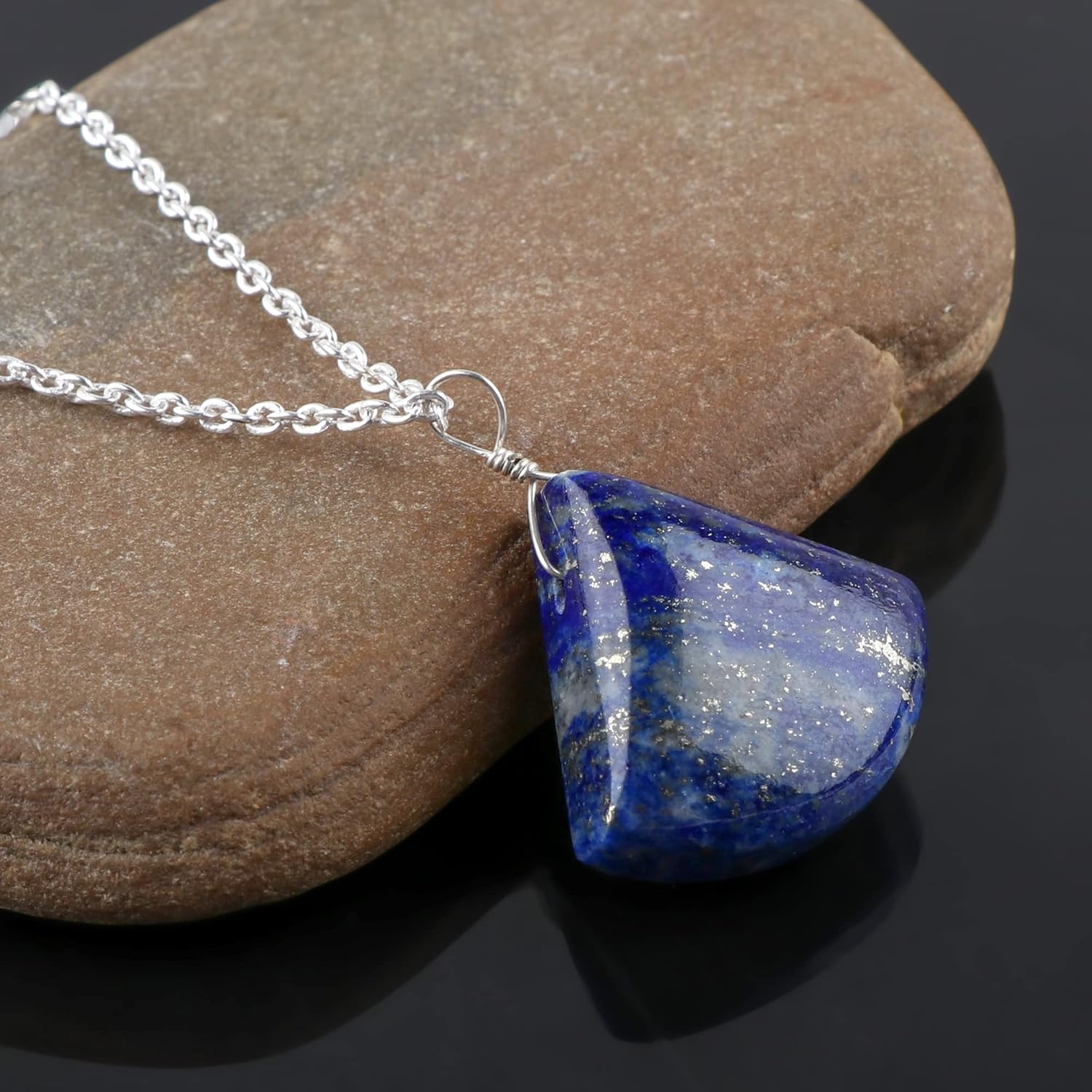 Gemstone Handmade Pendant Necklace for Women |Natural Stone Healing Crystal Jewellery| Chain 16+2 Inch Adjustable | Gift Jewelry - Image 3