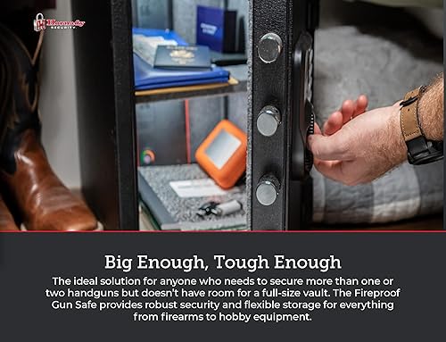 Miniatura 6 de Hornady Caja fuerte ignífuga para armas y objetos de valor con entrada de teclado, asegura tus armas de fuego, dinero en efectivo, documentos, joyas
