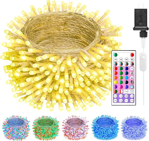 Minetom Color Changing String Lights Outdoor- 22 Colors LED Fairy String Lights with Remote