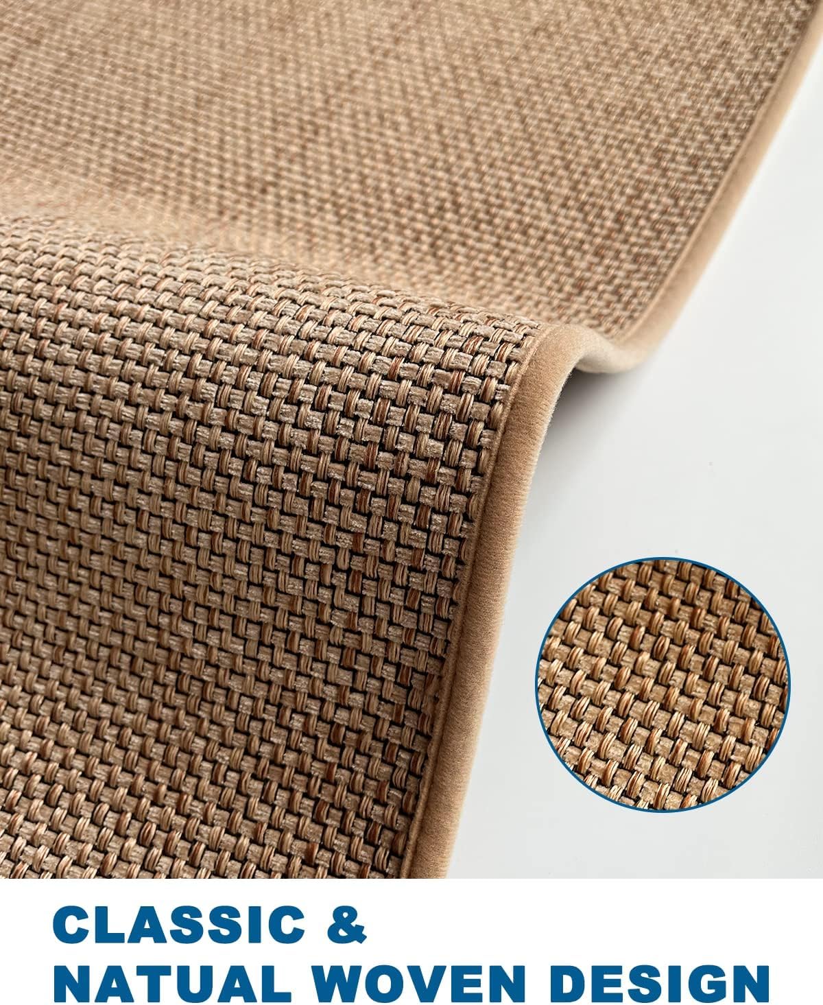 Artnice Kitchen Mat Set of 2, Non Slip Kitchen Rug and Floor Mat, Rubber Backing Absorbent Runner Standing Mat for Kitchen, Hallway, Laundry (Beige, 17.3"x47"+17.3"x30")