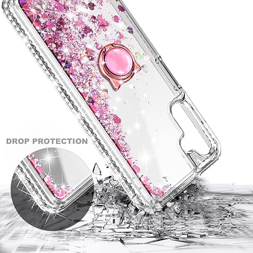 Miniatura 4 de NZND Funda para Galaxy A14 5G, funda para Samsung Galaxy A14 con protector de pantalla de vidrio templado (cobertura máxima), soporte de