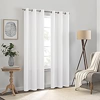 Vista 19 de Eclipse Cortina Extra Ancha con Ojales, Kendall Panel de Cortina para Puerta Corrediza de Patio, Cortinas con Textura Sólida de Aislamiento Térmico