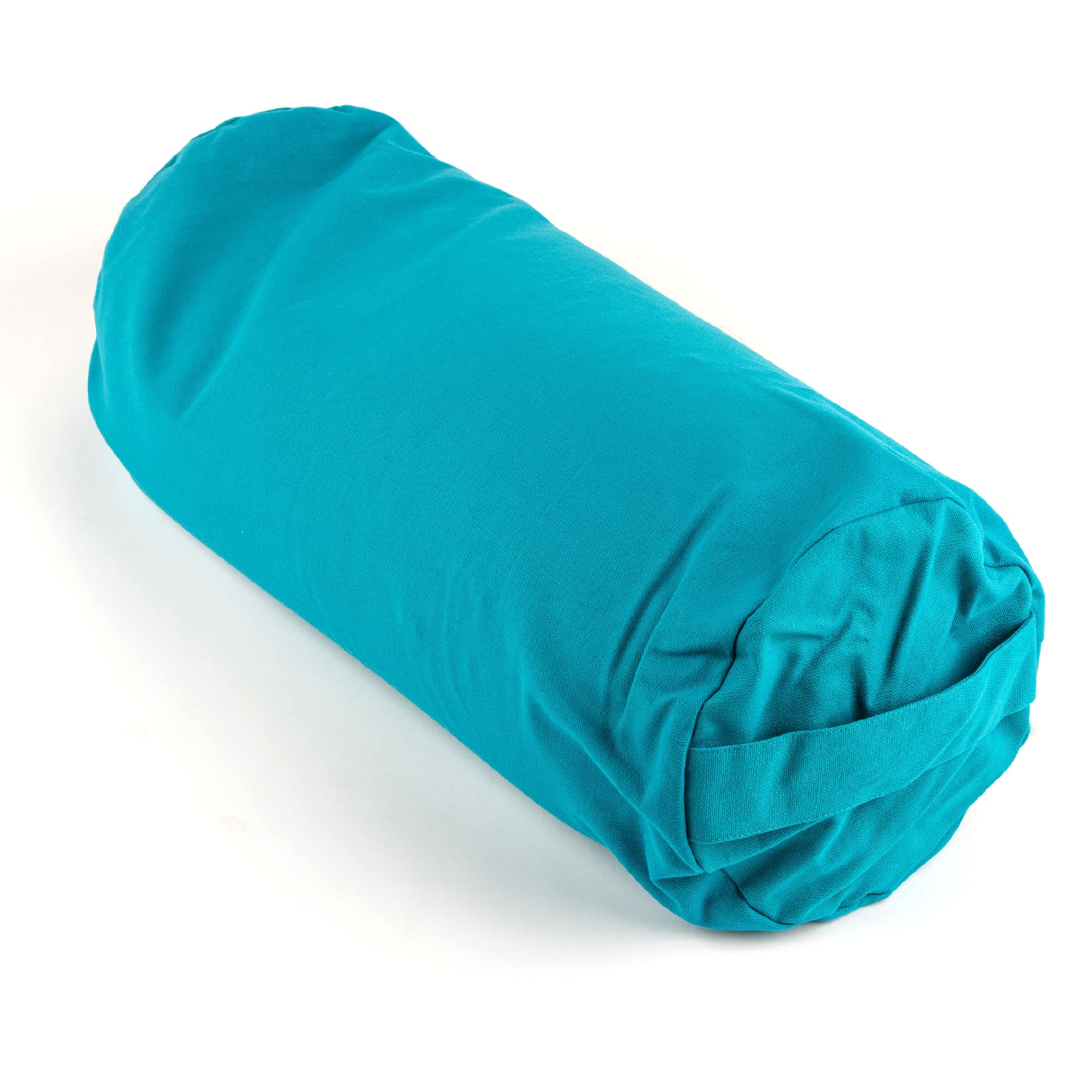 Myga RY1289 - Buckwheat Support Bolster Pillow Prop for Restorative Yoga - Great Soft Stable Support Cushion for Pregnancy Yoga - 63 x 25cm, Turquoise