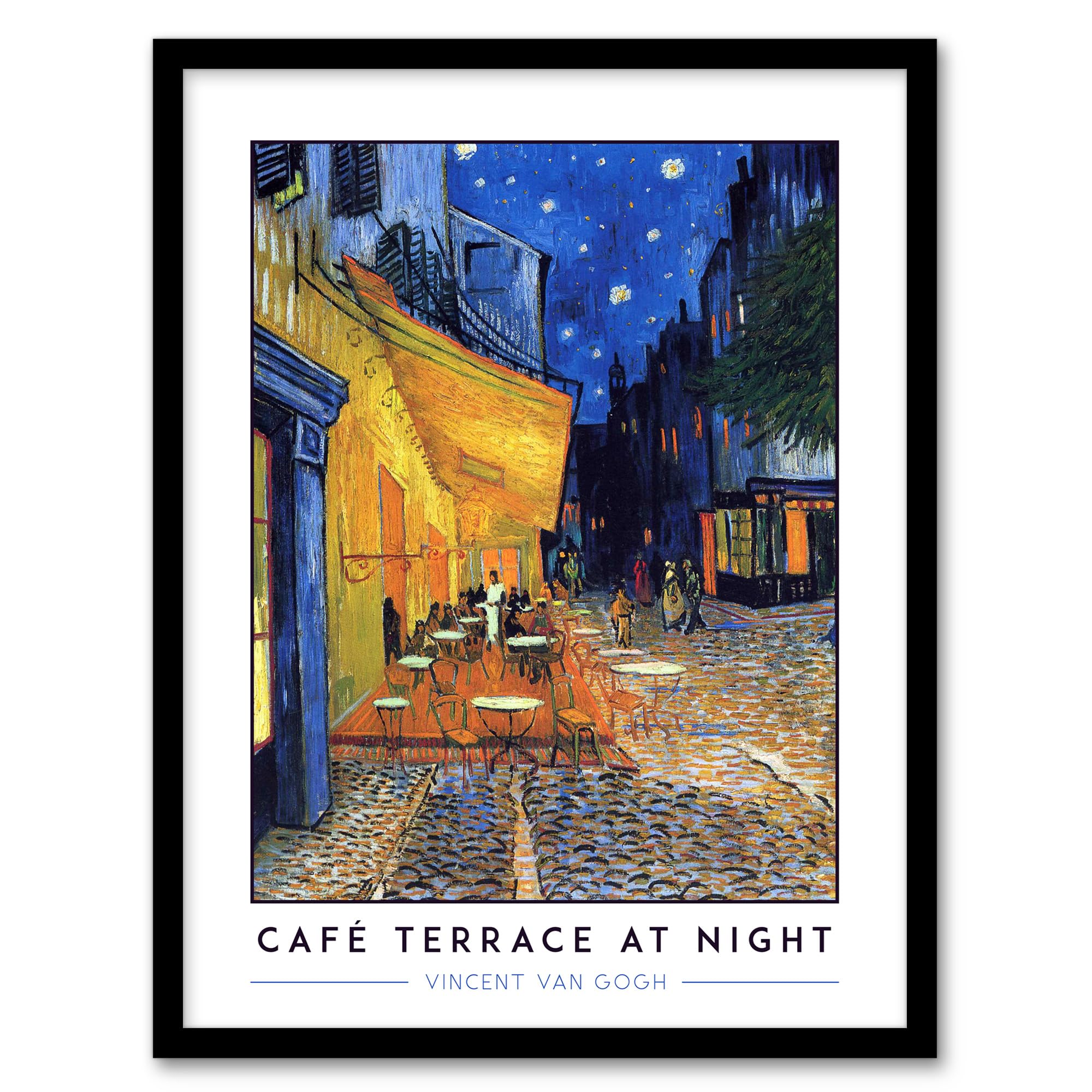 Artery8 Vincent Van Gogh Café Terrace At Night Place Du Forum Living Room Artwork Framed Wall Art Print 18X24 Inch