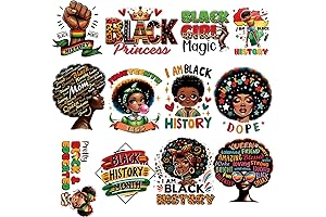 12 Sheets Juneteenth Iron On Transfers Stickers Decals for Shirt, Juneteenth Decorations