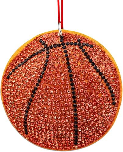 Miniatura 8 de D4DREAM Adorno de voleibol de Navidad de fibra para árbol de Navidad, adorno colgante de automóvil, adornos deportivos de Navidad para niños, niños,