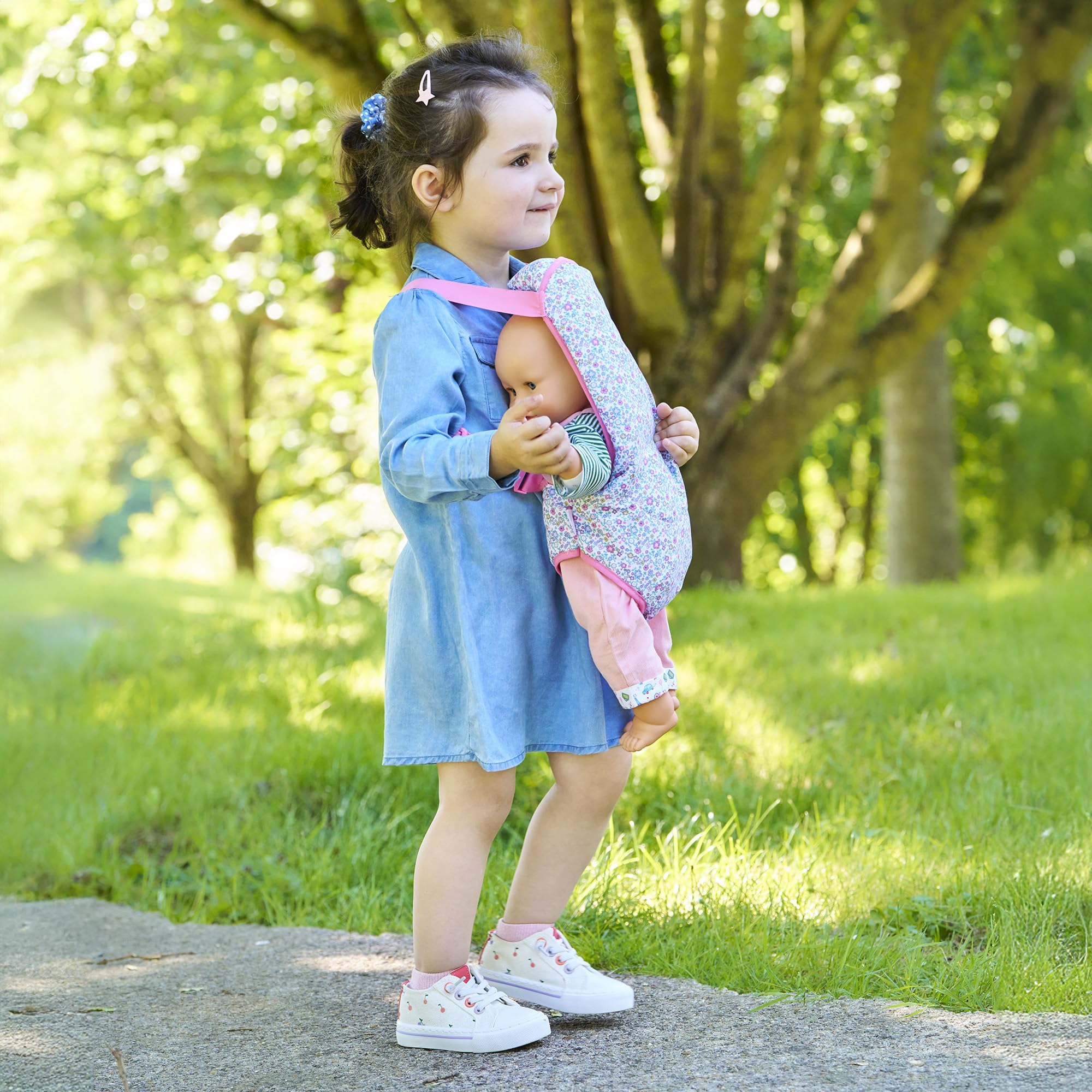 Corolle - Porte-Bébé Floral, Accessoire, pour Poupons 36 et 42cm, dès 3 Ans, 9000141830
