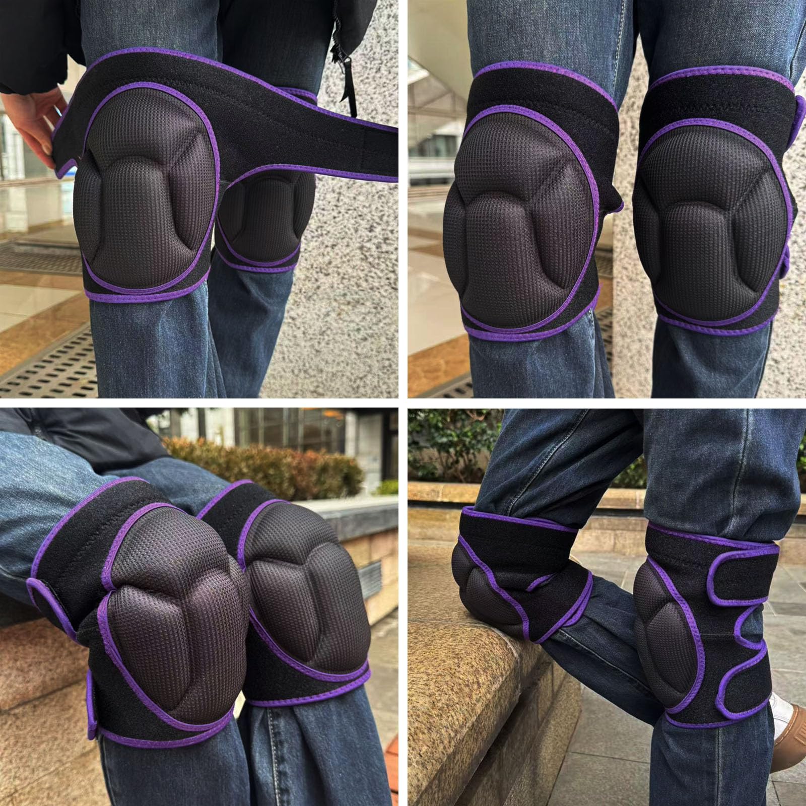 Rodilleras para hombres y mujeres para limpieza de la casa, rodilleras suaves y flexibles para jardineros, fontaneros, mecánicos, alfombras, trabajadores de comestibles, rodilleras protectoras