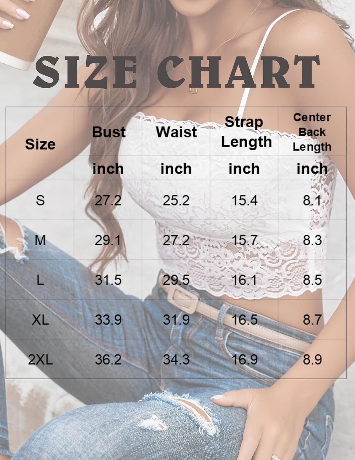Avidlove Bralettes for Women Lace Spaghetti Strap Tank Top Tube Slim Basic Camisole - Image 6