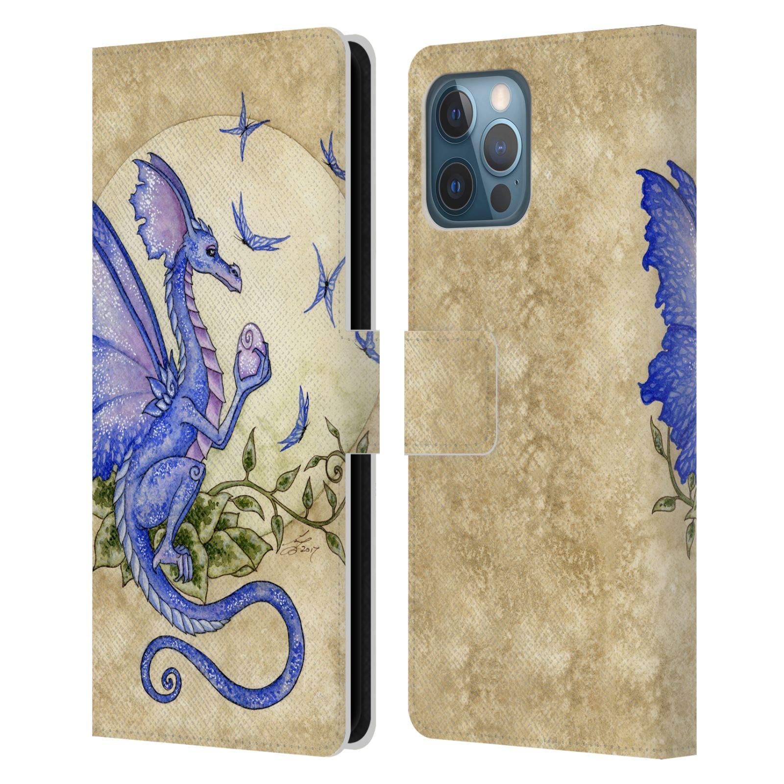 Funda tipo libro iPhone 12 Pro Max carcasa de cuero Amy Brown hadas 7