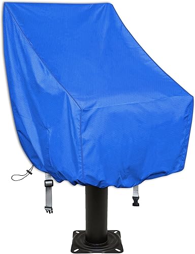 Kintaki Funda de asiento de barco, 600D impermeable para asiento de lancha, resistente a la decoloración y pedestal para silla de pontón, protección