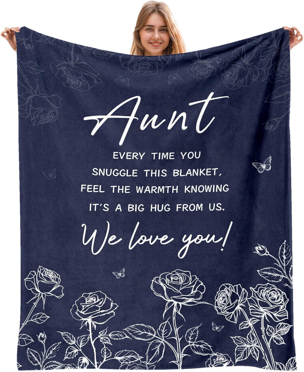 Gifts for Aunts for Mothers Day Christmas, Aunt Gift Blanket, Aunt Birthday Gifts Throw Blankets 60"x80"