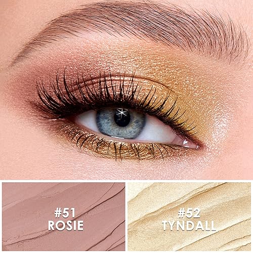 Miniatura 2 de FOCALLURE 2 unidades de sombra de ojos en barra crema, lápiz de sombra de ojos iluminador, juegos de sombra de ojos con fórmula a prueba de arrugas,