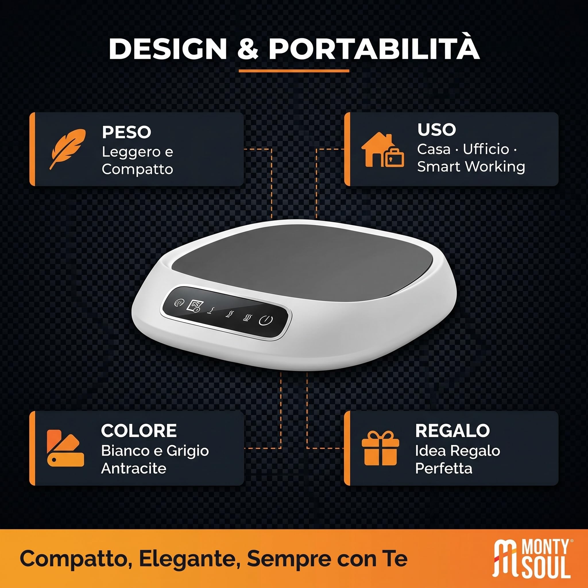 Scalda Tazze USB – Piastra Elettrica Riscaldante per Bevande – Compatibile con Tazze in Vetro, Acciaio e Ceramica – Perfetto per Casa, Ufficio e Smart Working