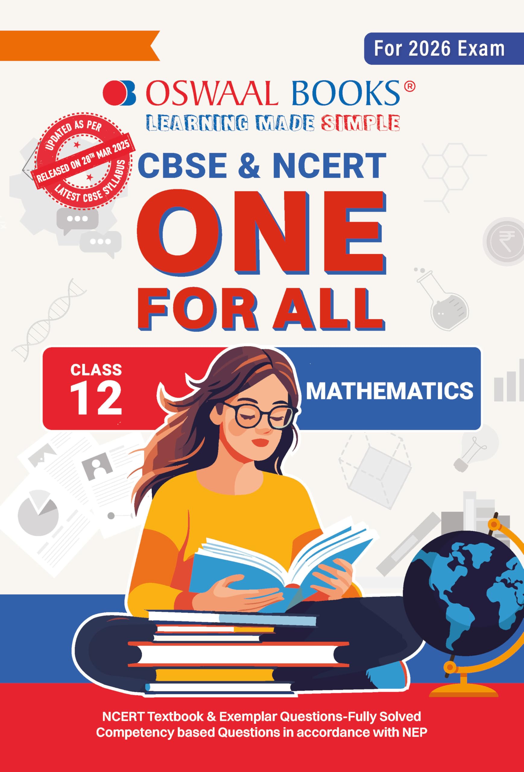 Oswaal CBSE & NCERT One for All Class 12 Mathematics (For 2026 Exam)