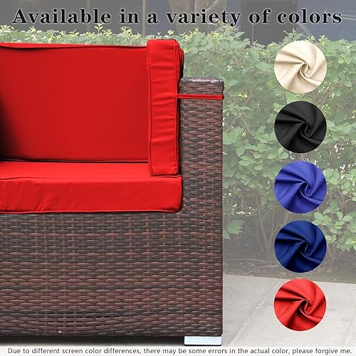 Miniatura 7 de Fundas de cojín para exteriores, impermeables, de repuesto, fundas de cojín de patio, lavables, fundas de cojín para muebles de patio con cremallera