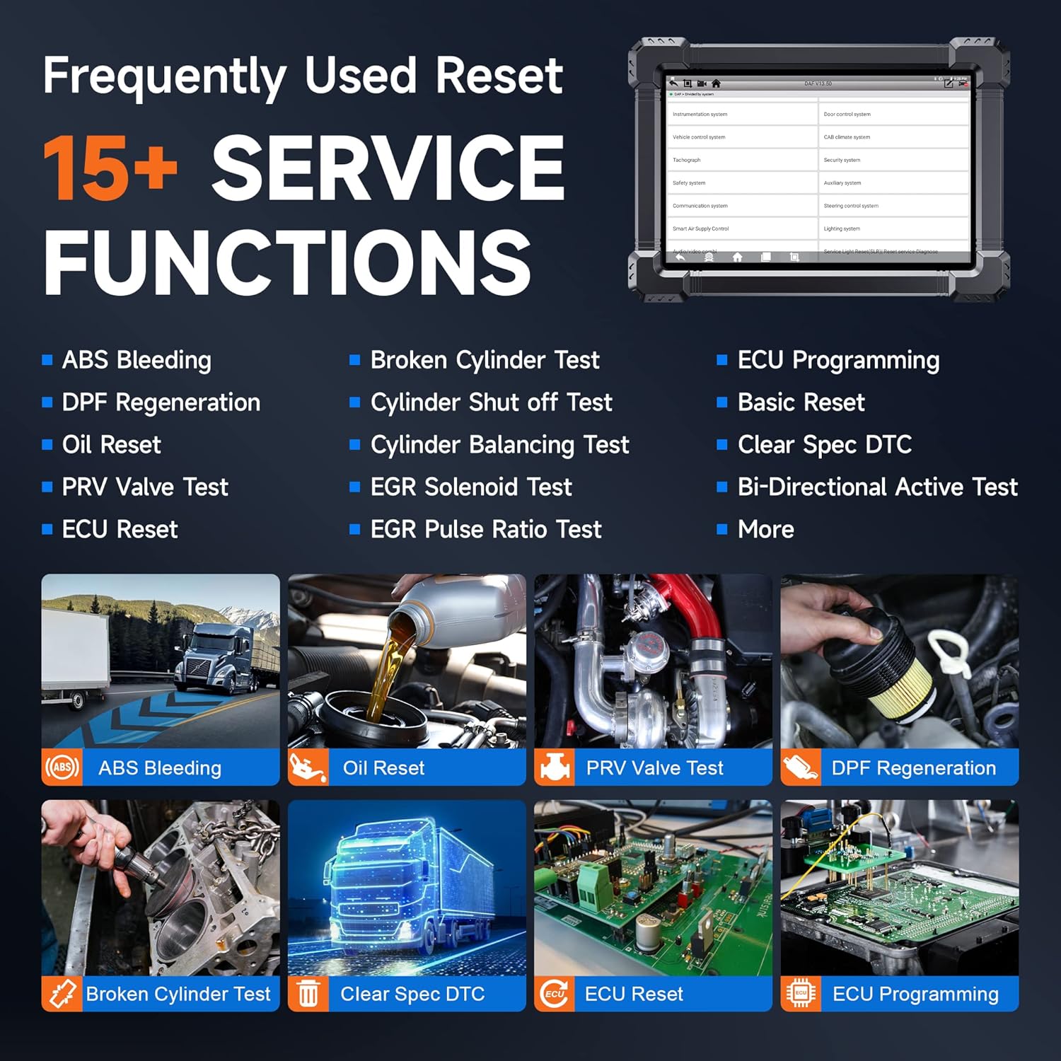 ANCEL X7-HD 15+ Service Functions