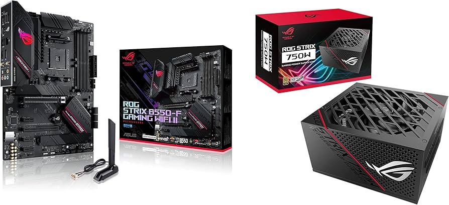 Amazon.com: ASUS ROG Strix 750W Power Supply and ROG Strix B550-F