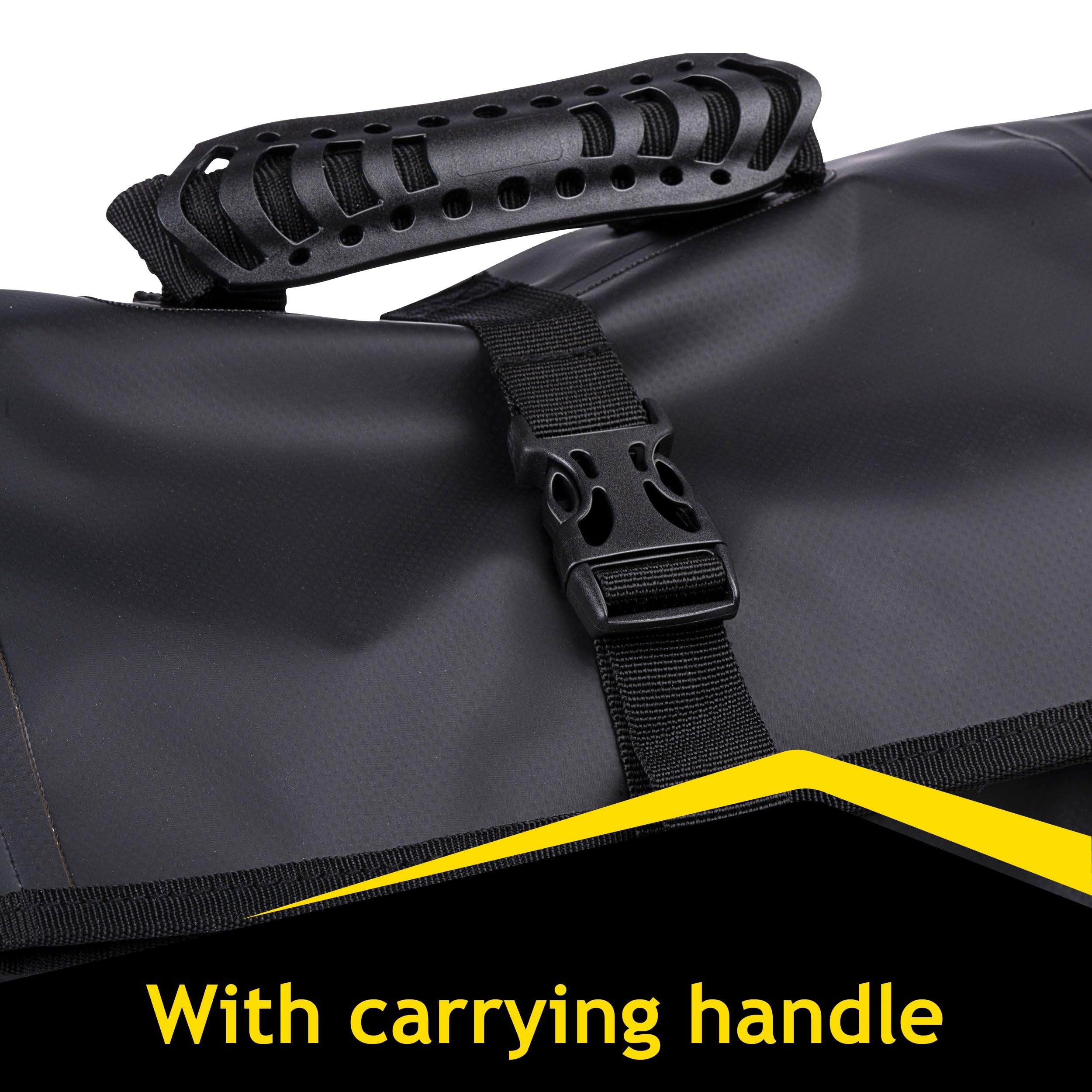 DUNLOP 4 in 1 Zaino bici impermeabile 25L con portabottiglie Nero Nero 25L Minimalista
