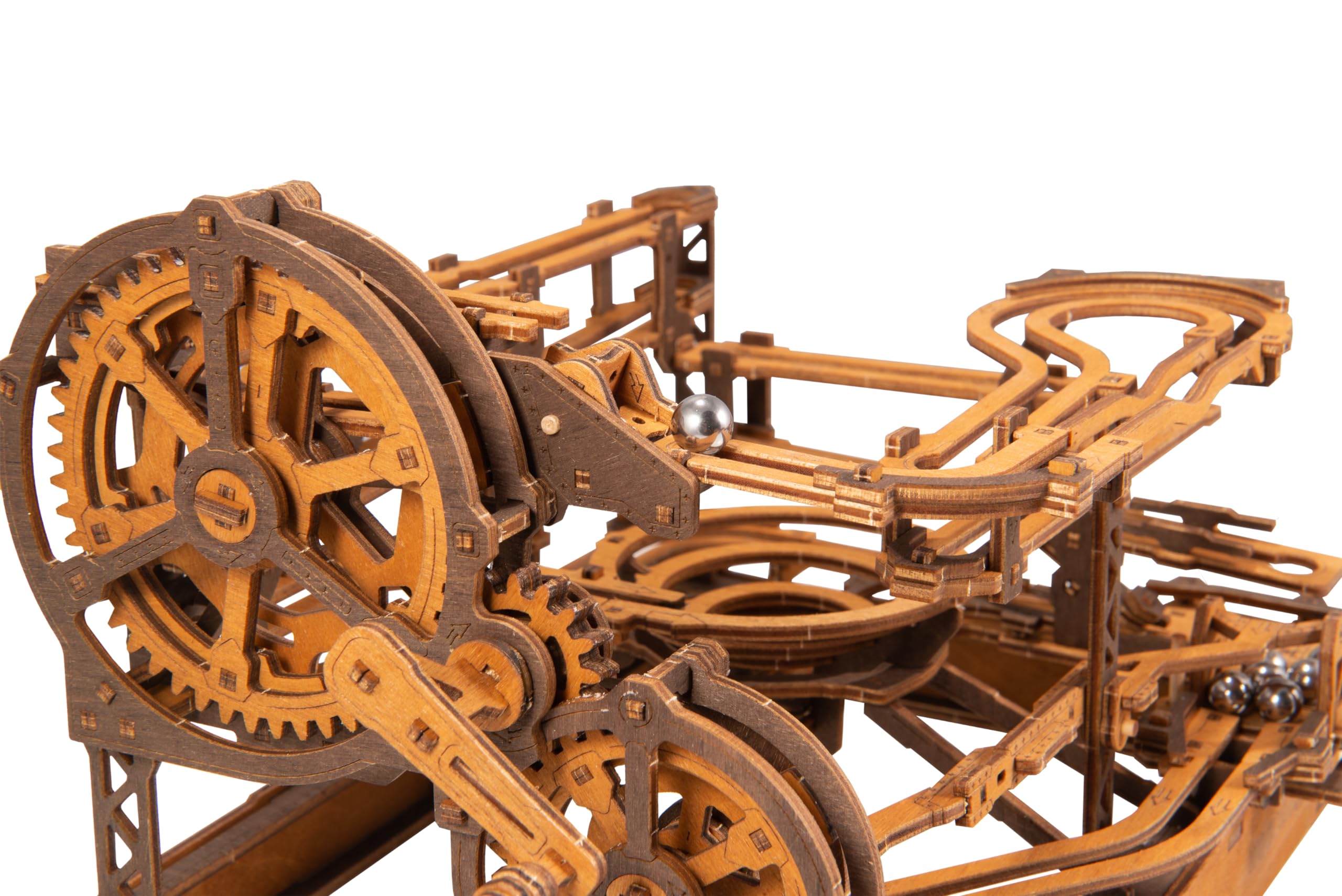 Wooden.City Murmelbahn 3D-Puzzle – europäisch gefertigtes mekahnisches Modellbausatz aus Holz, Marmor-Labyrinth zur Selbstmontage – kein Kleber erforderlich, ideal für Erwachsene und Jugendliche
