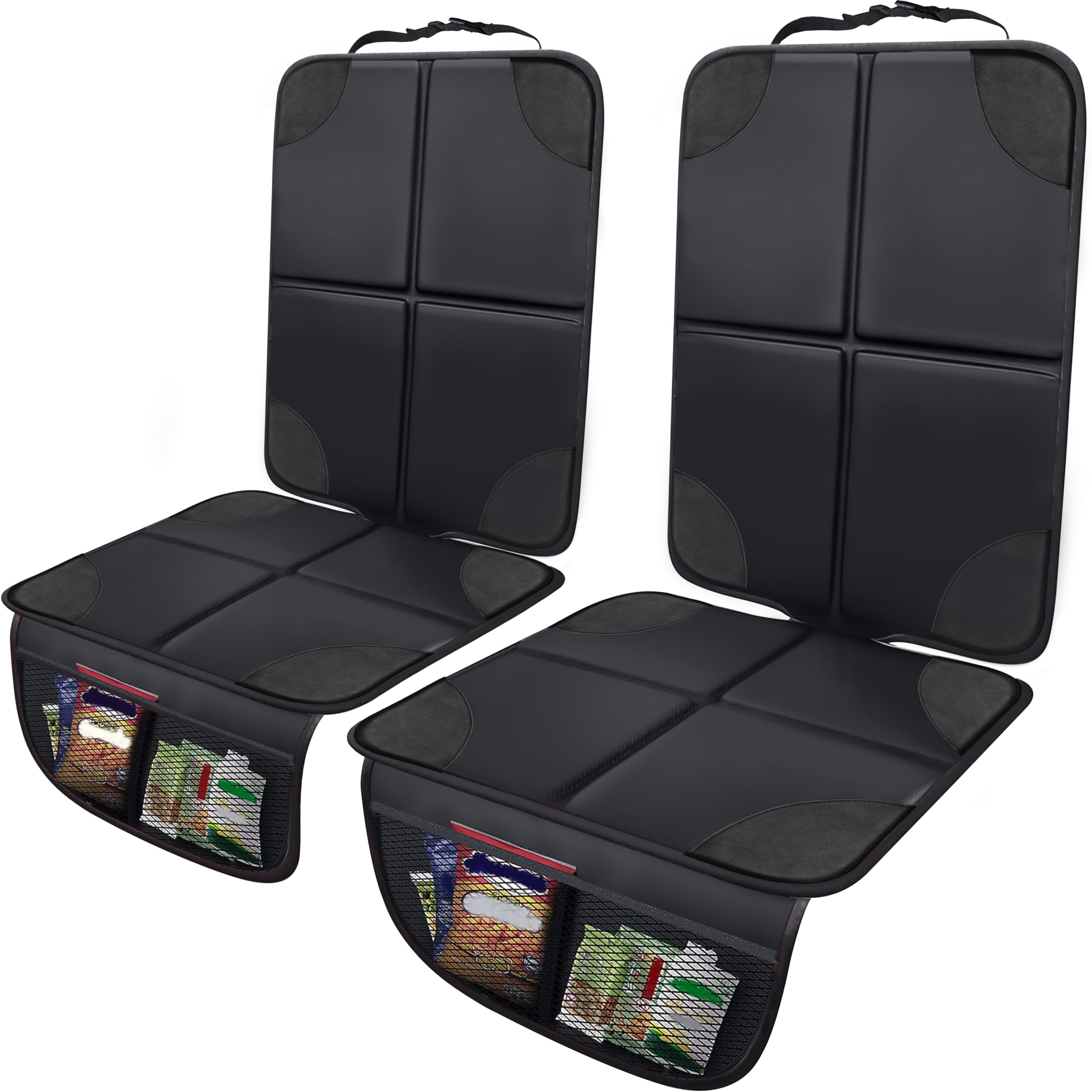Protector de asiento de coche EcoNour (2 unidades), tela 600D, antideslizante, impermeable, con acolchado grueso, para asiento de bebé.